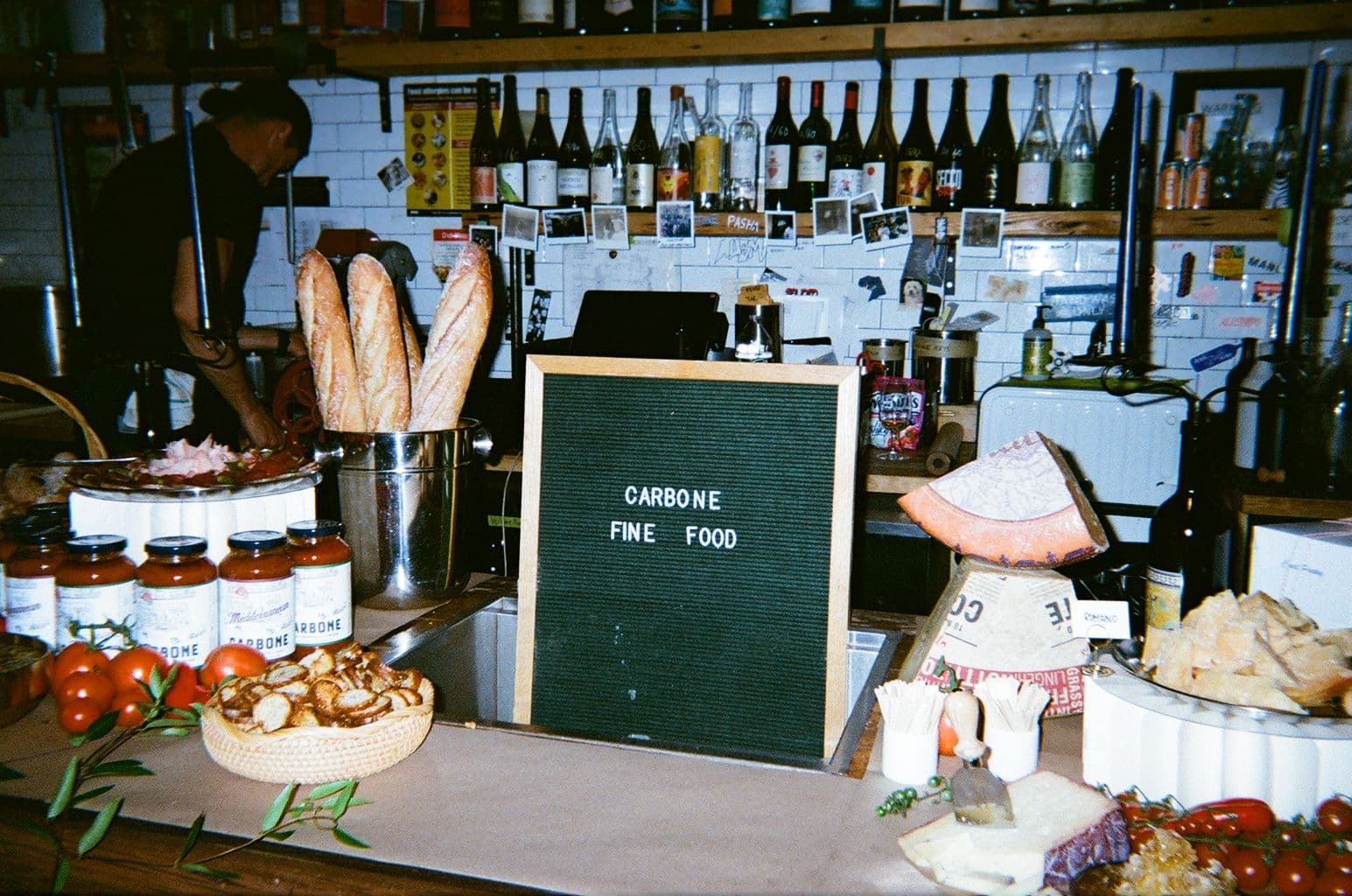 tomato party layout on film